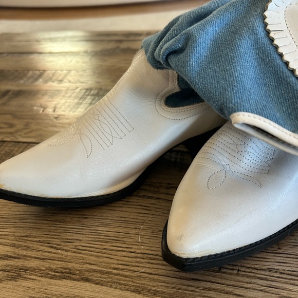 White Blue Jean denim vintage 9 women’s made in Portugal western Cowboy Boots - Picture 4 of 4